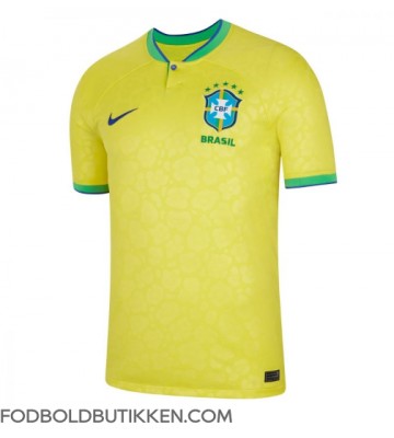 Brasilien Hjemmebanetrøje VM 2022 Kortærmet